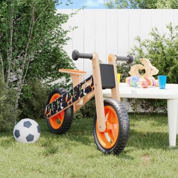 Orange Printed Balance Bike for Children | Hipomarket