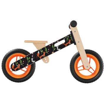 Orange Printed Balance Bike for Children | Hipomarket