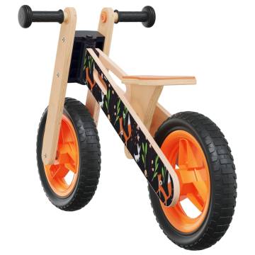 Orange Printed Balance Bike for Children | Hipomarket