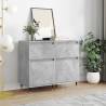 Sideboards 2 pcs Concrete Grey 40x35x70 cm Engineered Wood Colour concrete grey Quantity in Package 2 