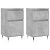 Stylish 2-Pc Concrete Grey Sideboards | Hipomarket