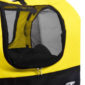 2-in-1 Pet Bike Trailer & Jogging Stroller - Yellow & Black