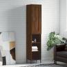 Highboard Brown Oak 34.5x34x180 cm Engineered Wood Colour brown oak Quantity in Package 1 Model 3 shelves 