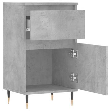 Stylish 2-Pc Concrete Grey Sideboards | Hipomarket