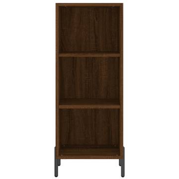 Stylish Highboard in Brown Oak | Durable Engineered Wood