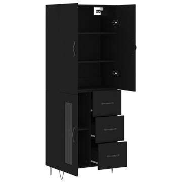 Stylish Highboard Black 69.5x34x180 cm - Durable Design