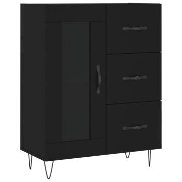 Stylish Highboard Black 69.5x34x180 cm - Durable Design