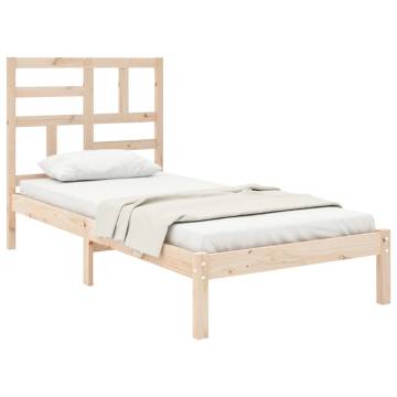 Solid Wood Bed Frame 100x200 cm - Stylish & Sturdy | HipoMarket