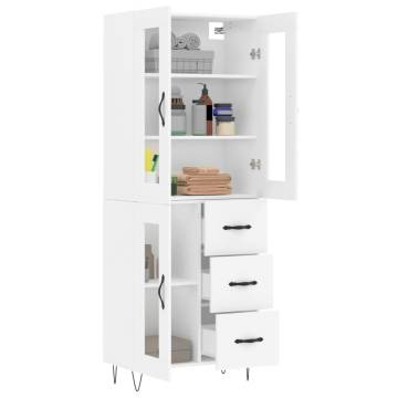 Stylish Highboard White 69.5x34x180 cm | HipoMarket UK