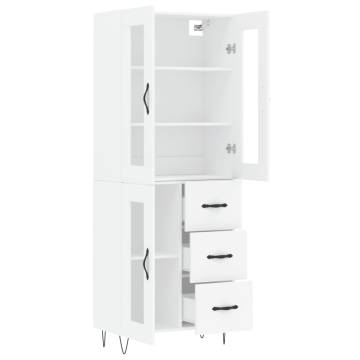 Stylish Highboard White 69.5x34x180 cm | HipoMarket UK