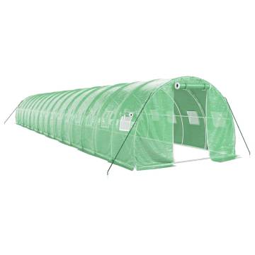 Spacious Greenhouse with Steel Frame - 48 m² Green