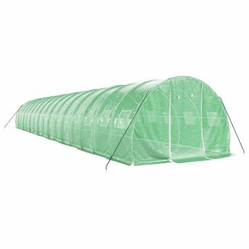 Spacious Greenhouse with Steel Frame - 48 m² Green