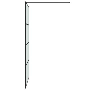 Walk-in Shower Wall Black 100x195 cm | Stylish ESG Glass