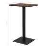 Elegant Bistro Table Dark Ash - 78.5x78.5 cm | Hipo Market