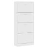 Shoe Cabinet White 63x24x147 cm - Modern Storage Solution