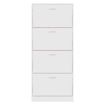 Shoe Cabinet White 63x24x147 cm - Modern Storage Solution