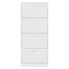 Shoe Cabinet White 63x24x147 cm - Modern Storage Solution