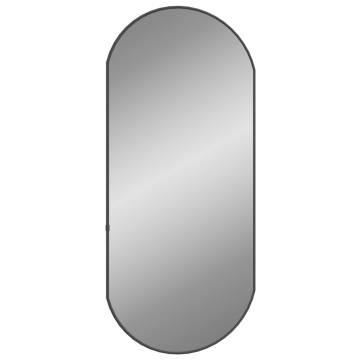 Wall Mirror Black 80x35 cm Oval - Minimalistic Home Decor