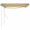 Manual Retractable Awning 4x3m Yellow & White - Hipomarket