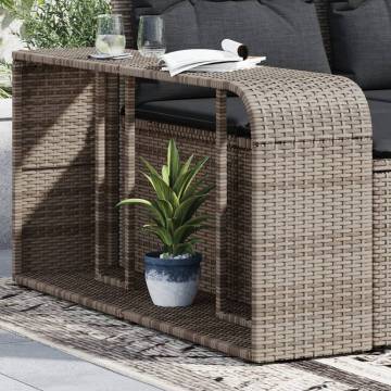 Storage Shelves 2 pcs Grey Poly Rattan - Stylish Outdoor Solution