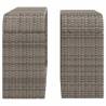 Storage Shelves 2 pcs Grey Poly Rattan - Stylish Outdoor Solution