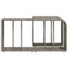 Storage Shelves 2 pcs Grey Poly Rattan - Stylish Outdoor Solution