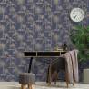 DUTCH WALLCOVERINGS Tropical Trees Wallpaper - Navy Blue & Silver