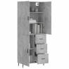 Stylish Highboard Concrete Grey - 69.5x34x180 cm | Hipo Market