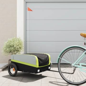 Bike Trailer Black & Green - 30 kg Iron | HipoMarket