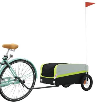 Bike Trailer Black & Green - 30 kg Iron | HipoMarket