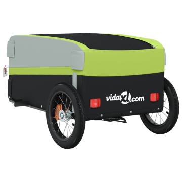 Bike Trailer Black & Green - 30 kg Iron | HipoMarket