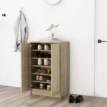 Shoe Cabinet Sonoma Oak - Modern Storage Solution | HipoMarket