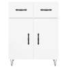 Stylish Highboard High Gloss White - 69.5x34x180 cm