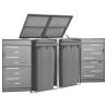 Double Wheelie Bin Shed 138x77.5x112.5 cm Stainless Steel Colour anthracite Size 2 bins Number of bins 1 