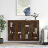 Wall Mounted Cabinets 2 pcs Brown Oak Engineered Wood Colour brown oak Quantity in Package 2 Model round black 