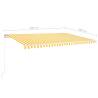 Manual Retractable Awning 5x3m - Yellow & White | HipoMarket