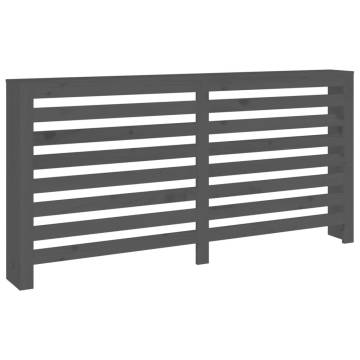 Radiator Cover Grey - Solid Pine Wood 169x19x84 cm