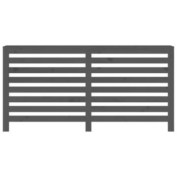 Radiator Cover Grey - Solid Pine Wood 169x19x84 cm