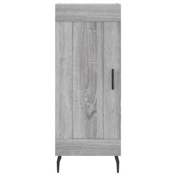 Stylish Highboard Grey Sonoma - Engineered Wood 34.5x34x180 cm