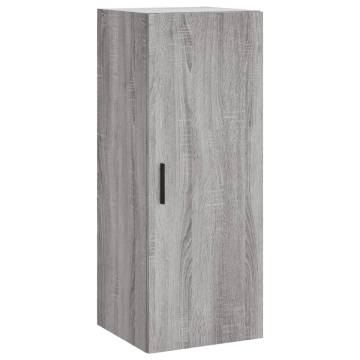 Stylish Highboard Grey Sonoma - Engineered Wood 34.5x34x180 cm