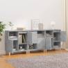 Trendy 3 pcs Sideboards - Concrete Grey Engineered Wood