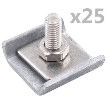 Grid Mat Connector 25 Sets - Silver | HipoMarket