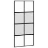 Sliding Door Black 102.5x205 cm - Tempered Glass & Aluminium