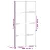 Sliding Door Black 102.5x205 cm - Tempered Glass & Aluminium