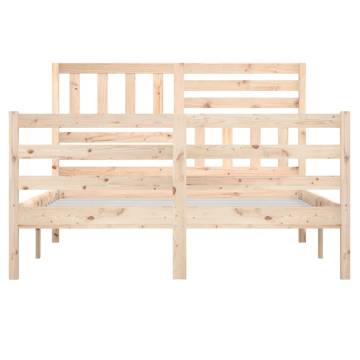 Solid Wood Bed Frame 140x190 cm - Durable & Stylish