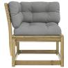 Garden Sofa Corner with Cushions | Impregnated Pine Wood