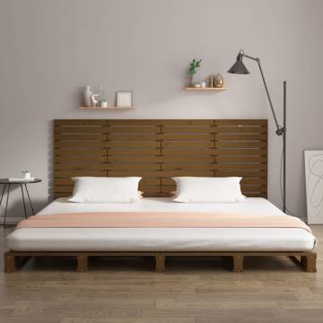 Elegant Honey Brown Wall Headboard - 186x3x91.5 cm