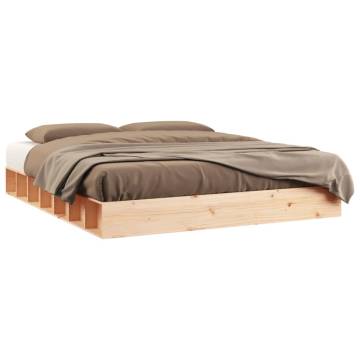 King Size Bed Frame 150x200 cm | Solid Pine Wood | HipoMarket