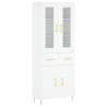 Stylish Highboard White 69.5x34x180 cm - Hipomarket