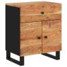 Industrial Bedside Cabinet - Solid Wood Acacia & Engineered Wood